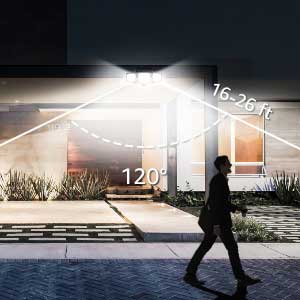 solar powered flood lights motion sensor 
