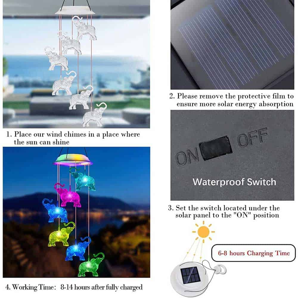 solar wind chime decorative light 6