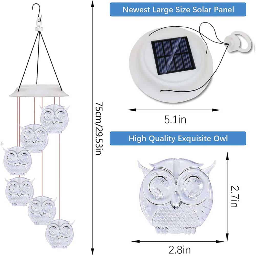 solar wind chime decorative light 7