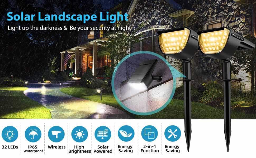 32 led spotlight backyard light