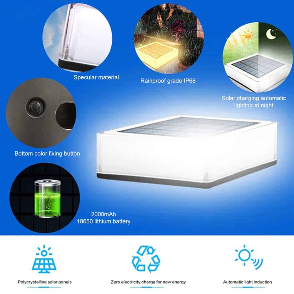 Solar pillar lantern lights 6