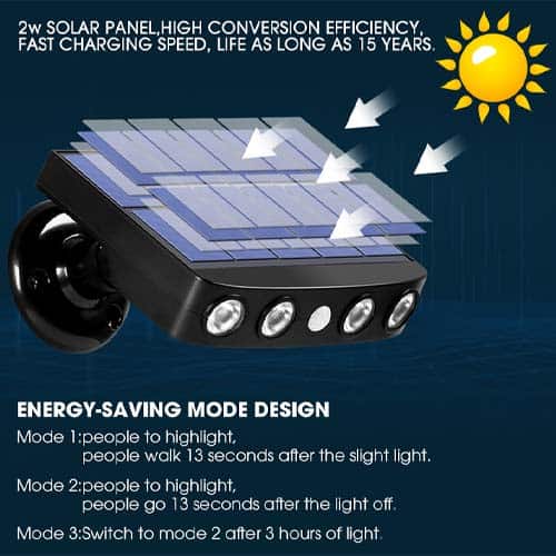 4 LED solar security motion sensor light 2